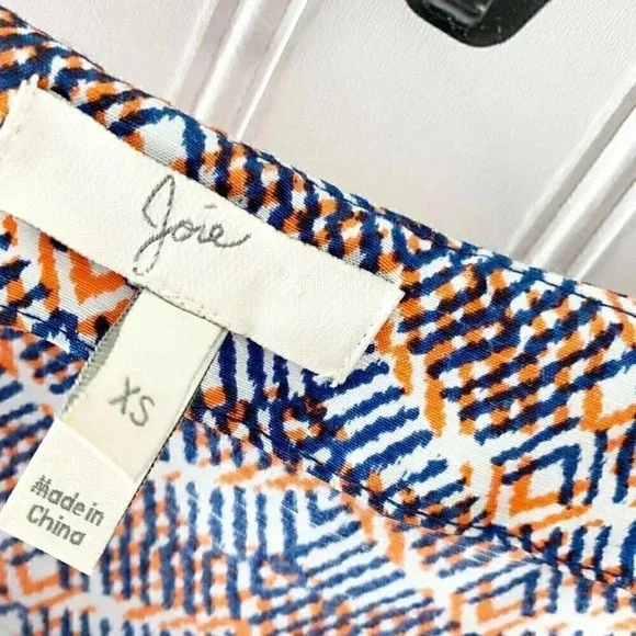 Joie Meriel Silk Blend Chevron Print Flare Dress - Picture 4 of 7